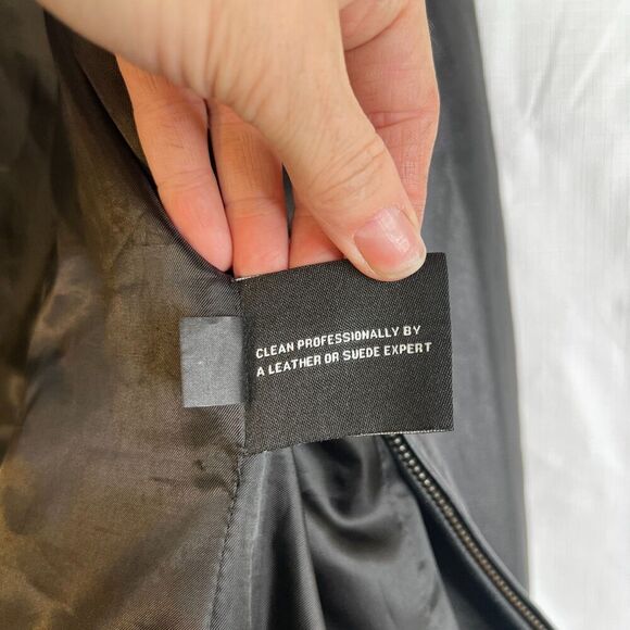 Nine West 100% Black Leather Jacket Full Zip Classic Leather Core Biker Sz Small - Picture 3 of 10